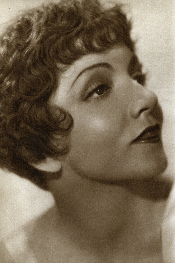 Detail of Claudette Colbert, French-American actress by Anonymous