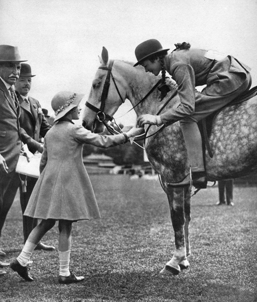 Detail of Princess Elizabeth at Children's Day, Richmond Horse Show by Anonymous