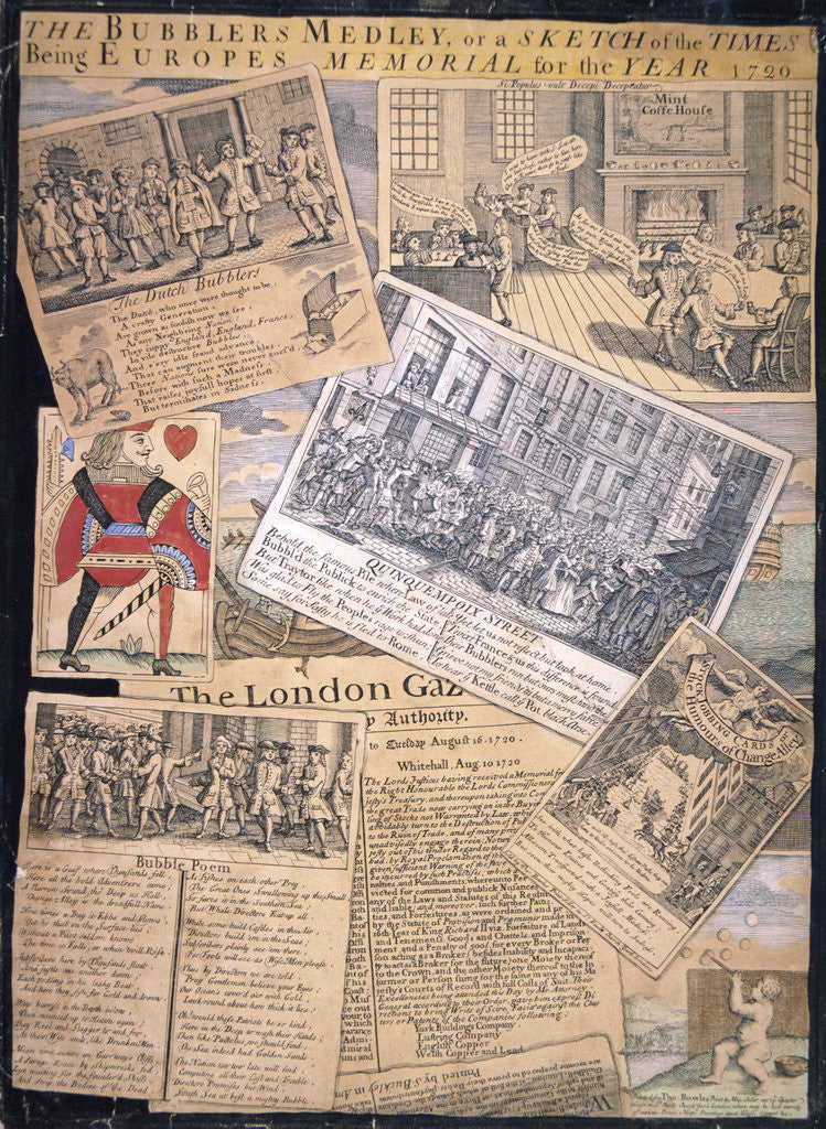 Detail of The Bubblers Medley, or a Sketch of the Times by Anonymous