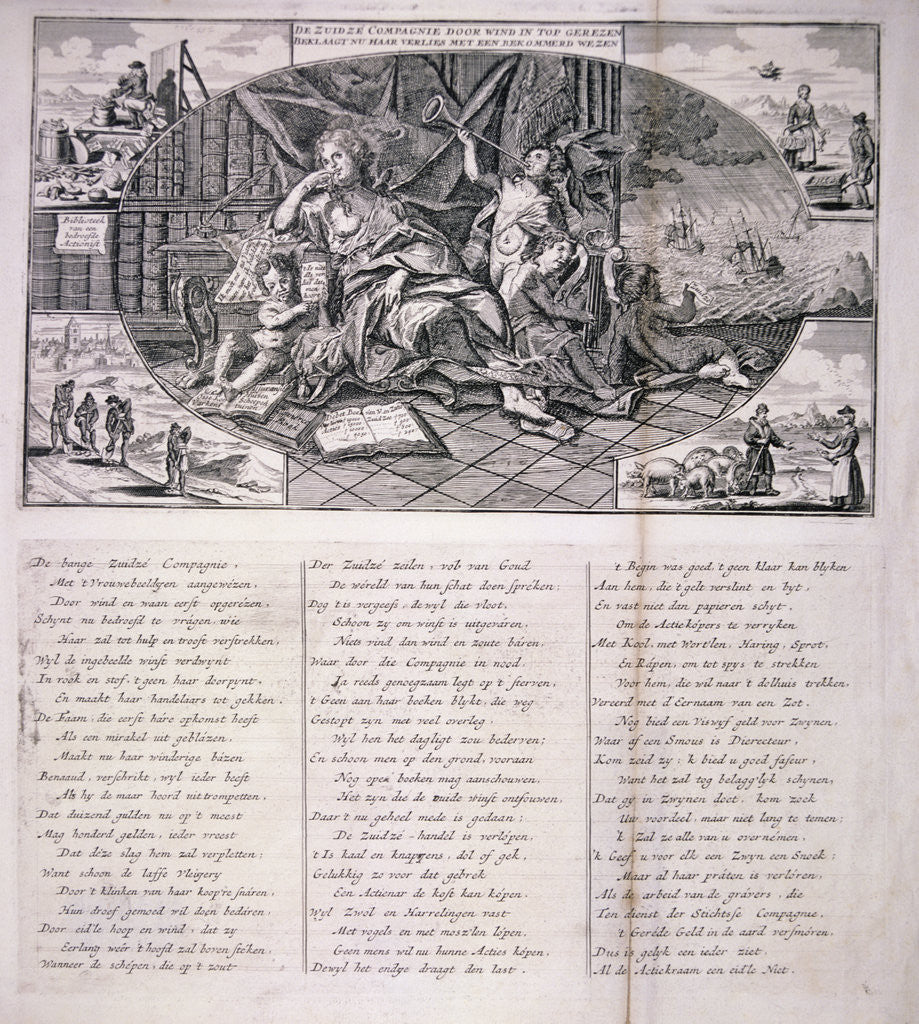 Detail of Dutch satire on the South Sea Bubble by Anonymous