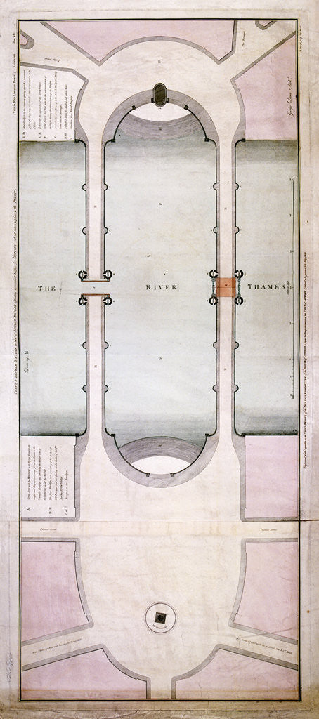 Plan of the old and new London Bridge by Anonymous