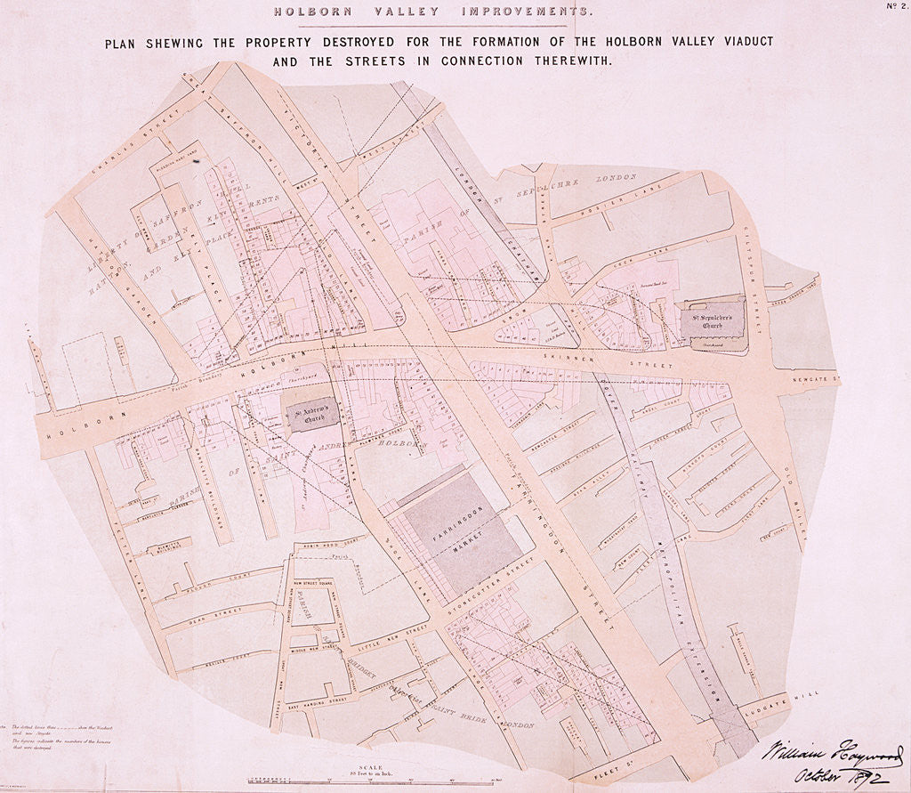 Detail of Holborn Viaduct, London by William Haywood