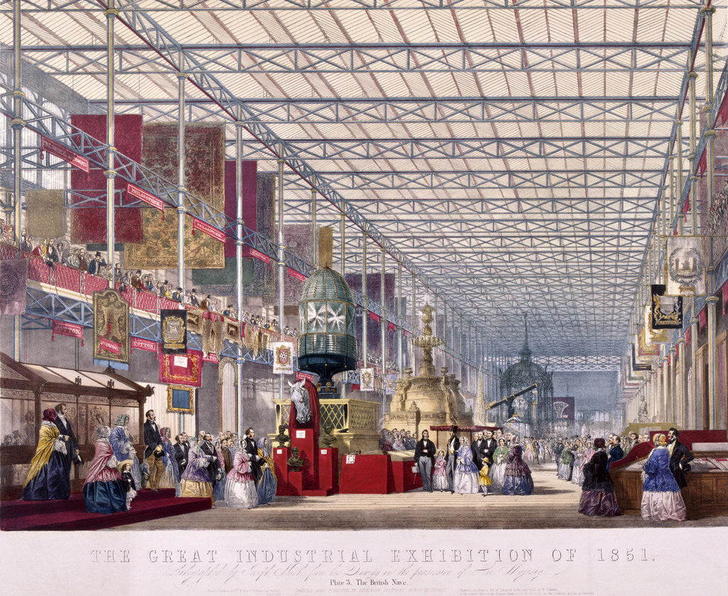 Detail of Great Exhibition, Crystal Palace, Hyde Park, London by Dickinson Brothers