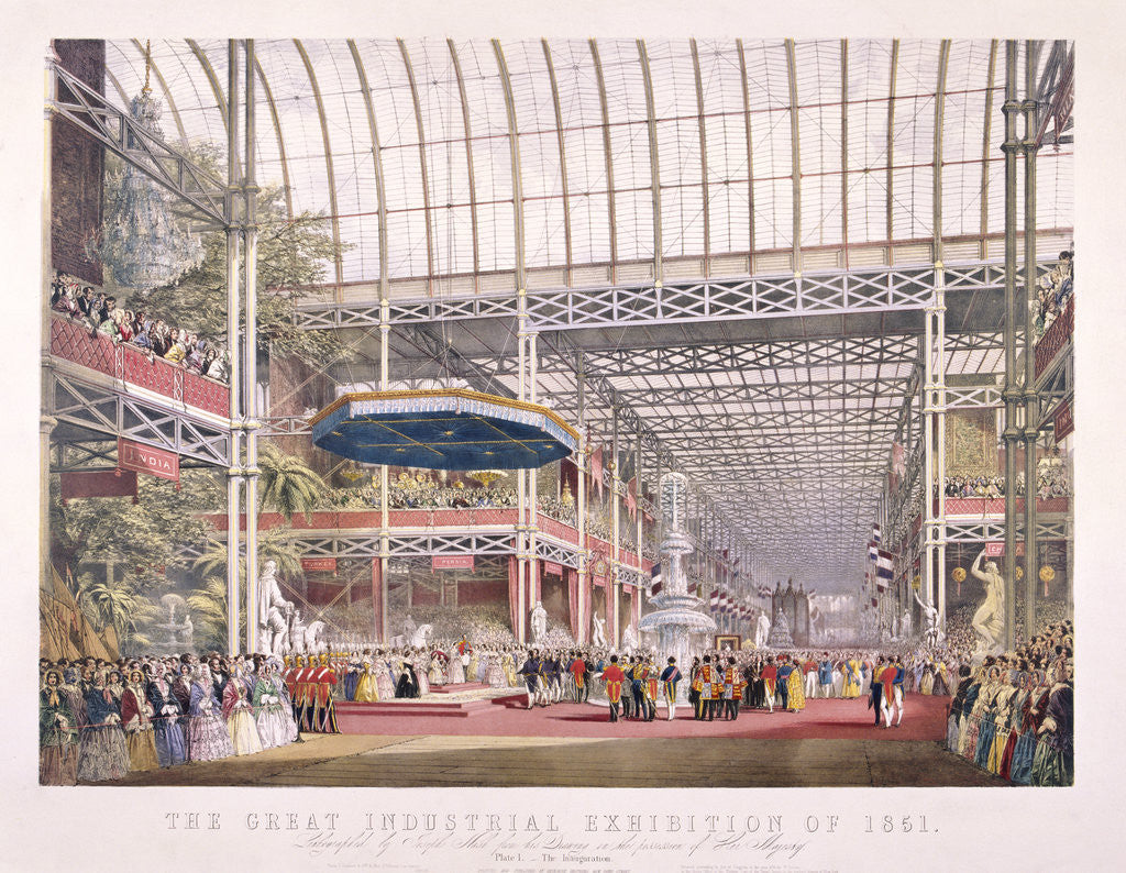 Detail of Great Exhibition, Crystal Palace, Hyde Park, London by Dickinson Brothers