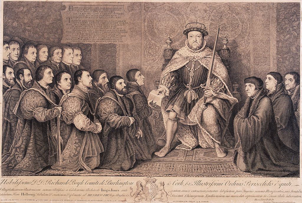 Detail of King Henry VIII surrounded by kneeling figures by Bernard Baron