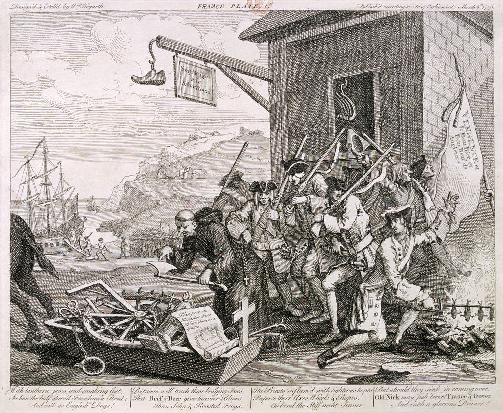 Detail of France by William Hogarth