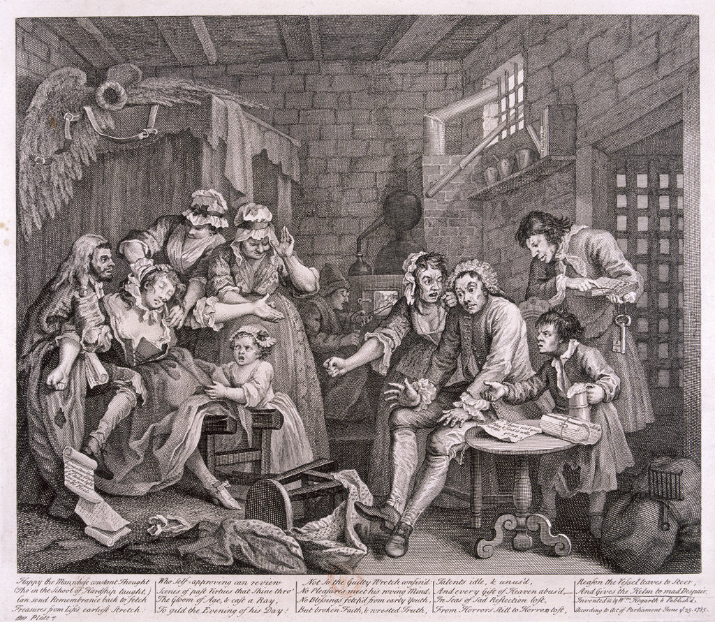 Detail of A Rake's Progress; plate VII of VIII by William Hogarth