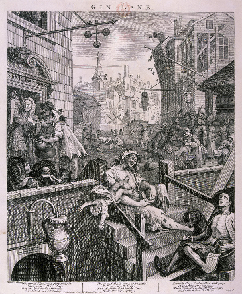 Detail of Gin Lane by William Hogarth