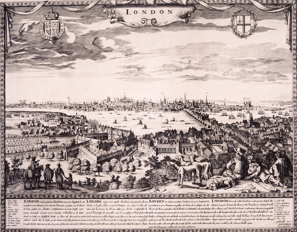 Detail of View of London from Southwark by Anonymous