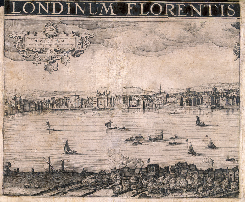 Detail of Panorama of London by Anonymous