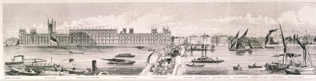 Detail of London from the River Thames by Frank Vizetelly