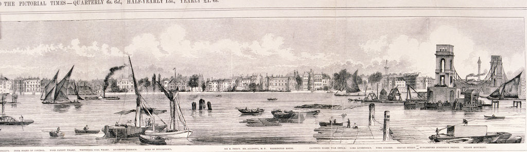 Detail of London from the River Thames, 1844 by Frank Vizetelly