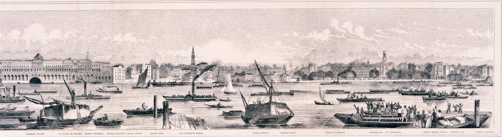 Detail of London from the River Thames, 1844 by Frank Vizetelly