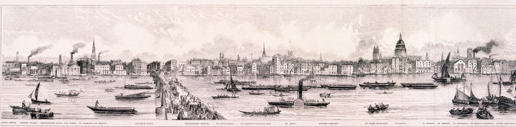 Detail of London from the River Thames, 1844 by Frank Vizetelly