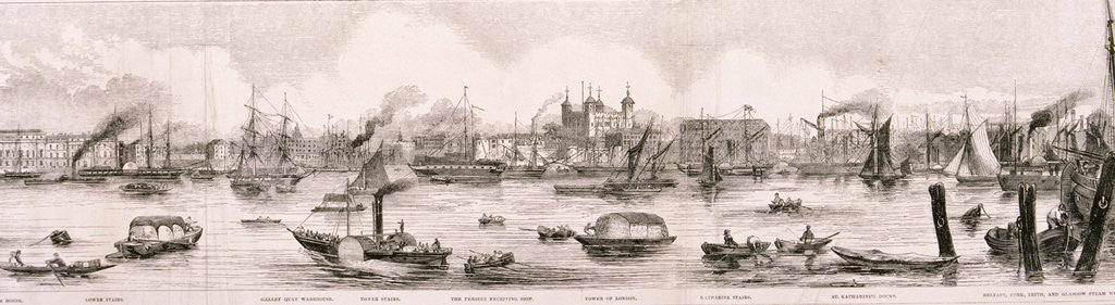 Detail of London from the River Thames, 1844 by Frank Vizetelly