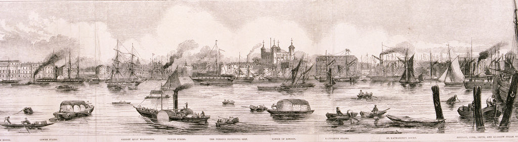 Detail of London from the River Thames, 1844 by Frank Vizetelly