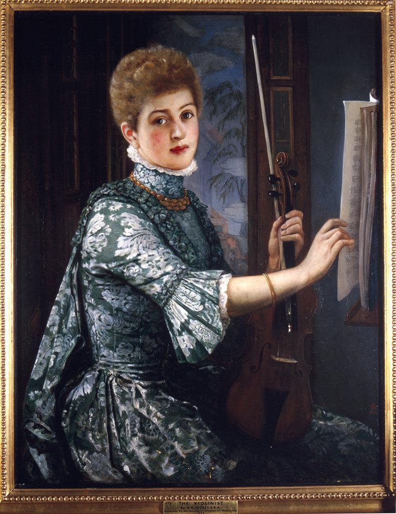 Detail of The Violinist by George Adolphus Storey