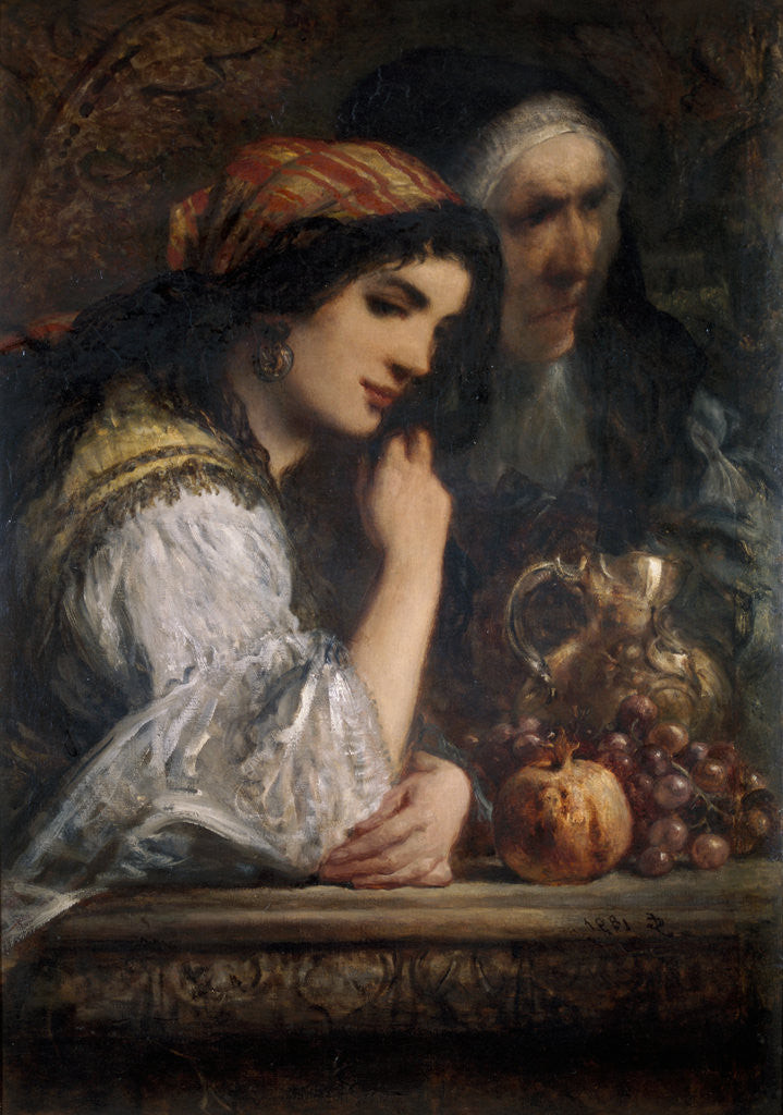 Detail of Don Quixote's Niece and Housekeeper by Sir John Gilbert