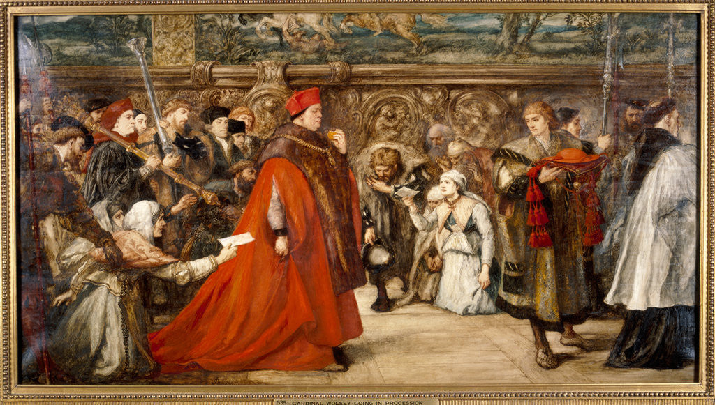 Detail of Cardinal Wolsey, Chancellor of England, on his Progress to Westminster Hall by Sir John Gilbert