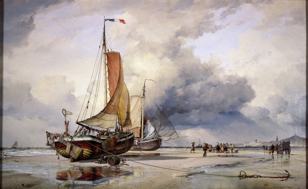 Detail of Dutch Pincks at Scheveningen by Edward William Cooke