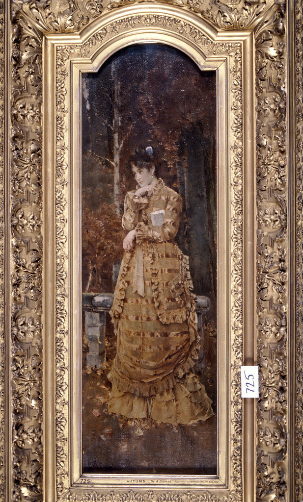 Detail of Autumn by Alfred Emile Leopold Joseph Victor Stevens