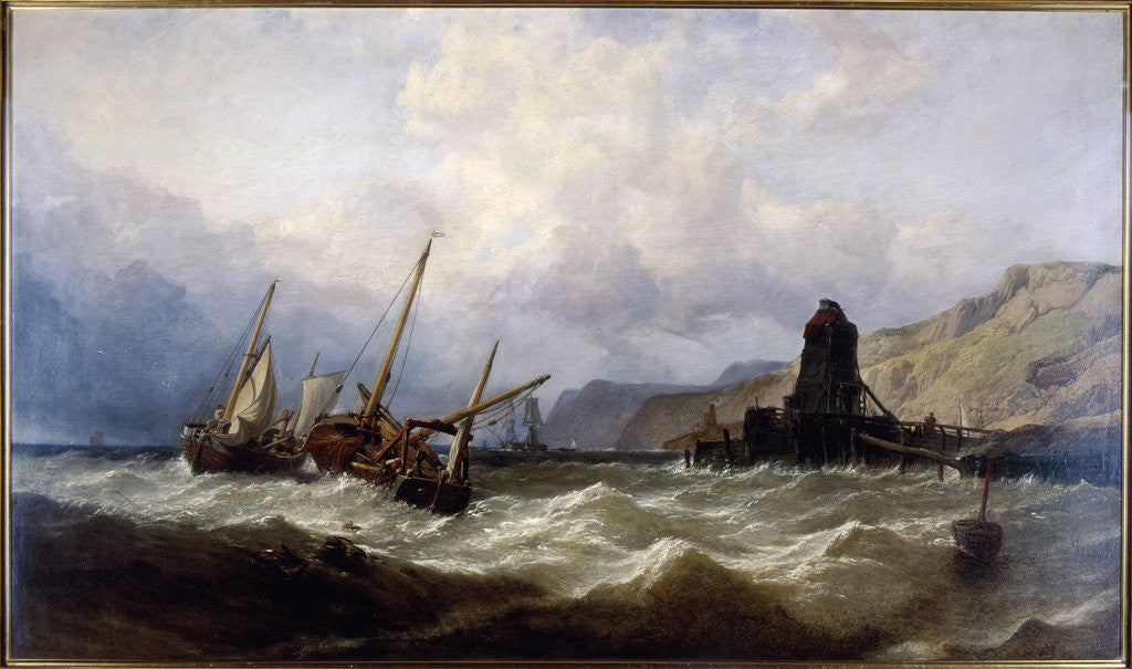 Detail of Oxwich Bay, South Wales by Clarkson Stanfield