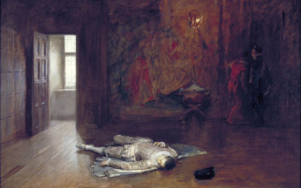 Detail of Silenced by John Seymour Lucas