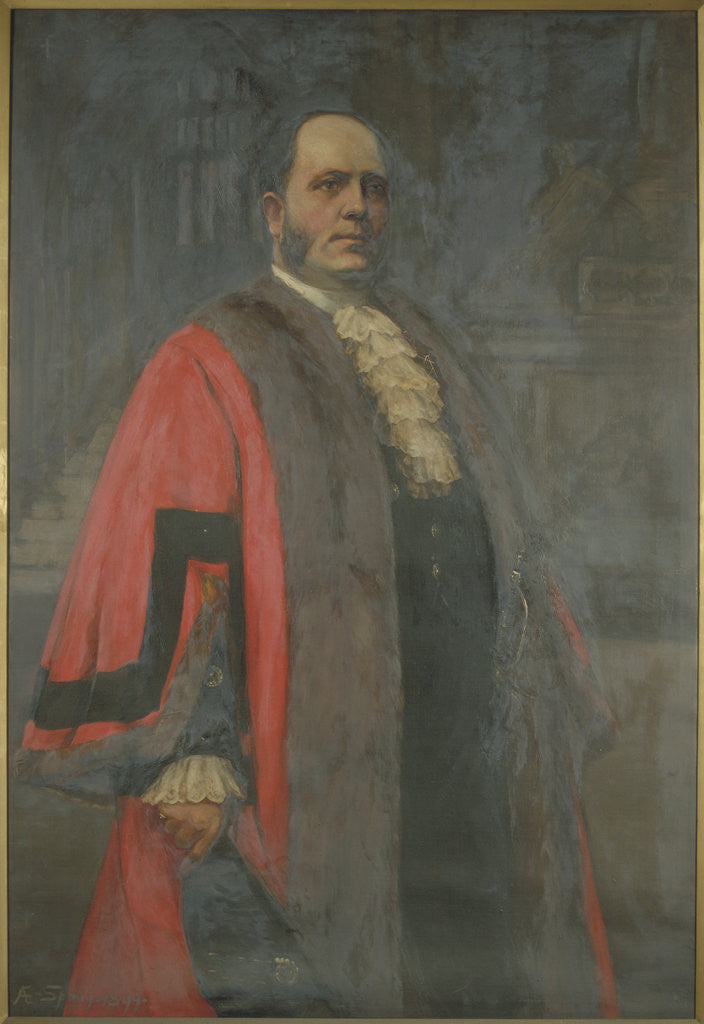 Detail of Sir Thomas Vezey Strong, Lord Mayor 1910 by Annie E Spong