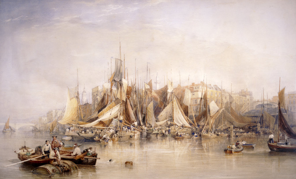 Detail of Billingsgate, First Day of Oysters, Early Morning by Edward Duncan