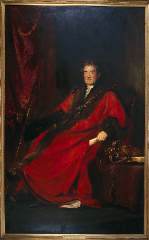 Detail of Matthias Prime Lucas, Lord Mayor 1827 and President of St. Batholomew's Hospital by David Wilkie