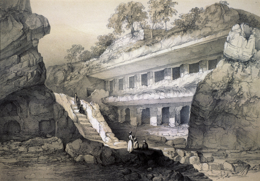 Detail of Kannari (sic), View of Durbar Cave by John Weale