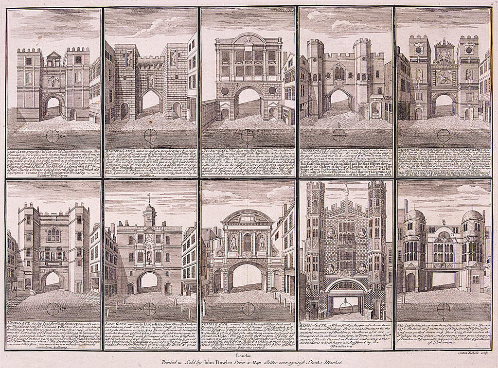 Detail of London's ten City Gates by Sutton Nicholls