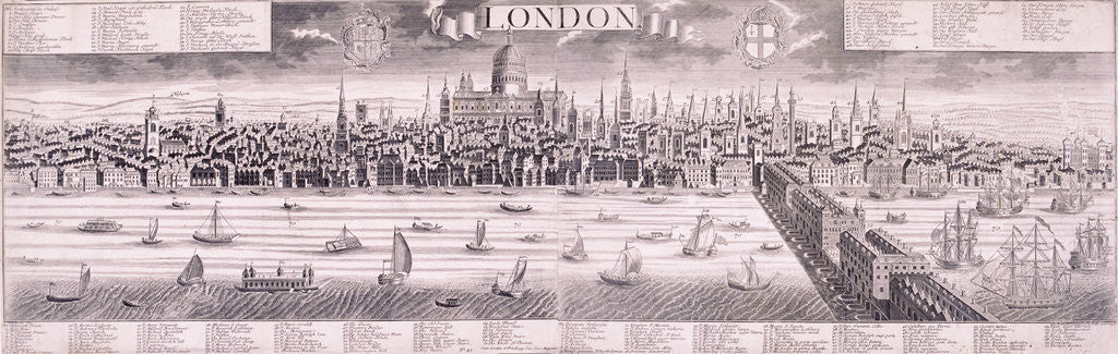 Detail of View of London by Anonymous