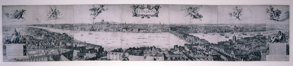 Detail of View of London from the south by Robert Martin