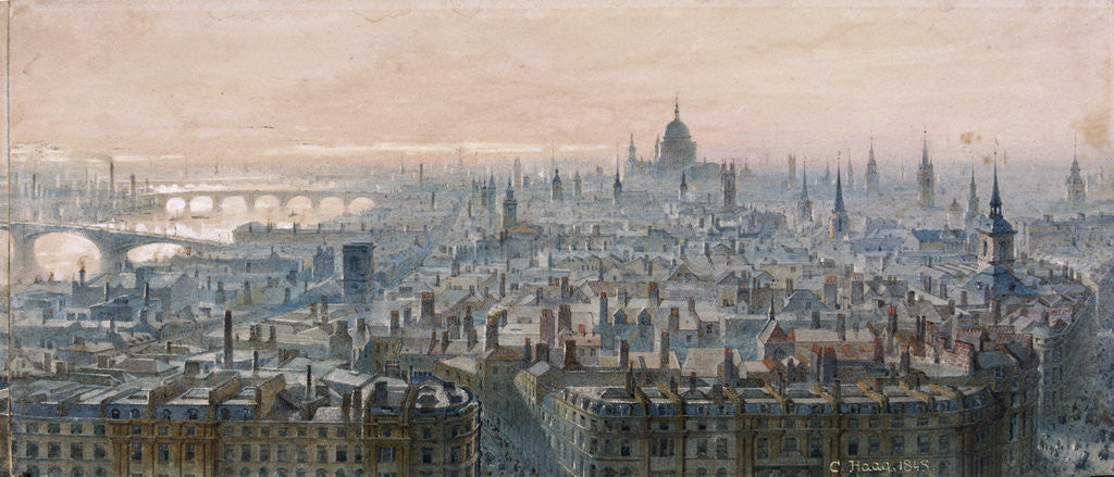 Detail of View of London by Anonymous