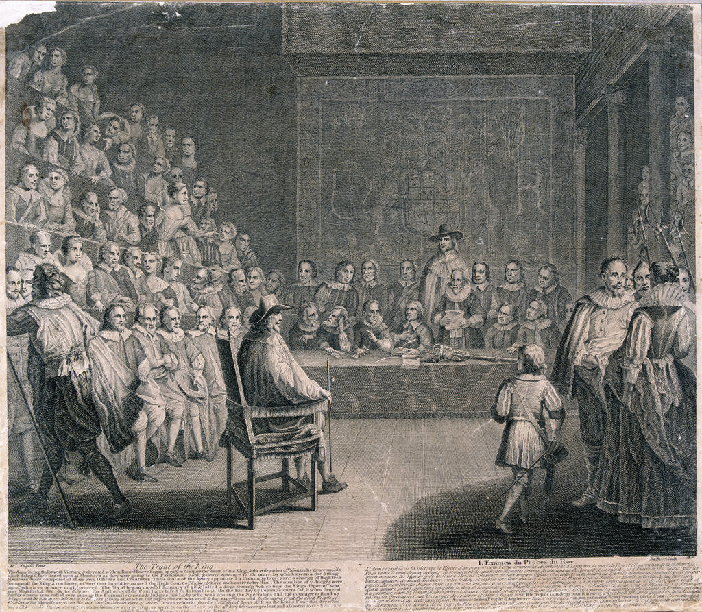 Detail of Trial of King Charles I, Palace of Westminster by Claude Dubosc
