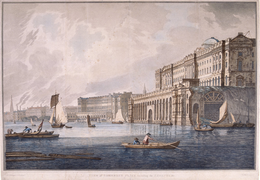 Detail of Somerset House, London by Joseph Constantine Stadler