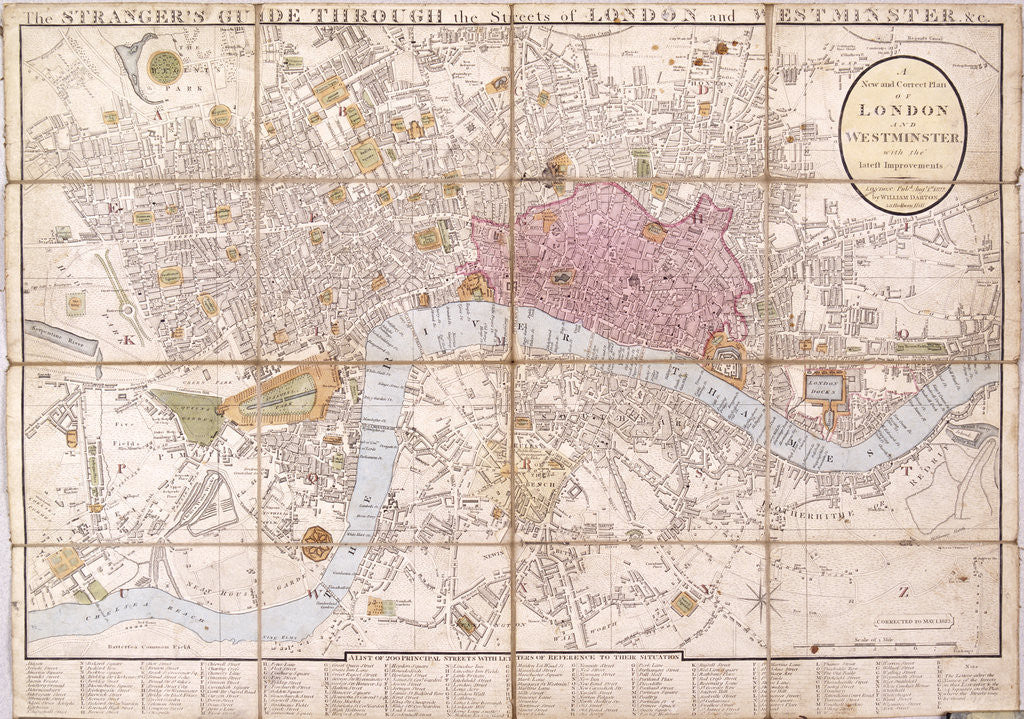 Detail of Map of London by Anonymous