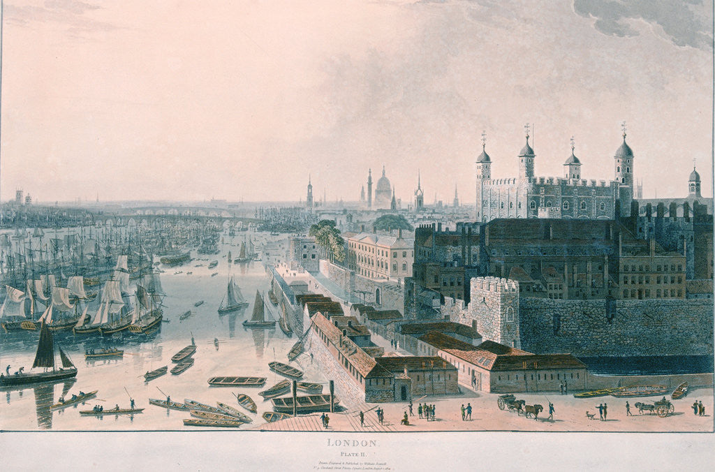Detail of View of London by William Daniell