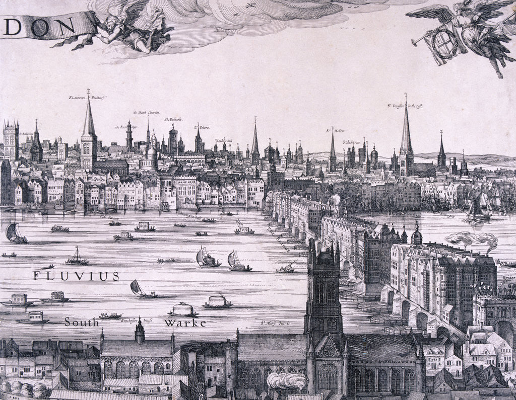 Detail of Panorama of London by Claes Jansz Visscher