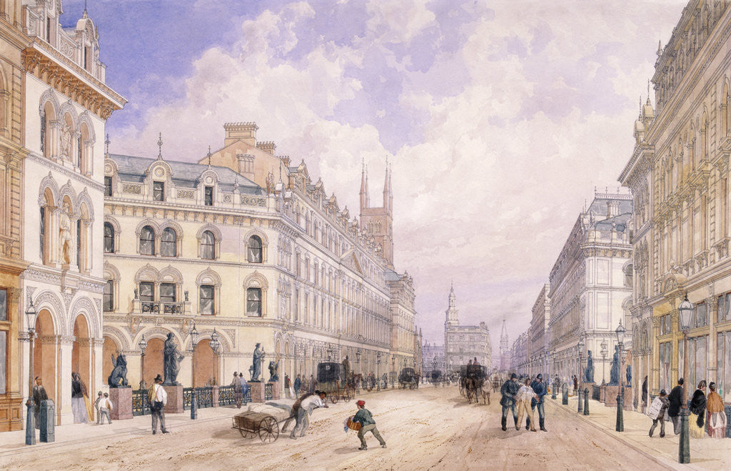 Detail of Holborn Viaduct, London by Thomas Shotter Boys
