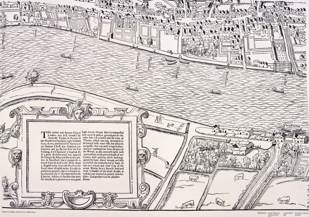 Detail of Agas' Map of London by Anonymous