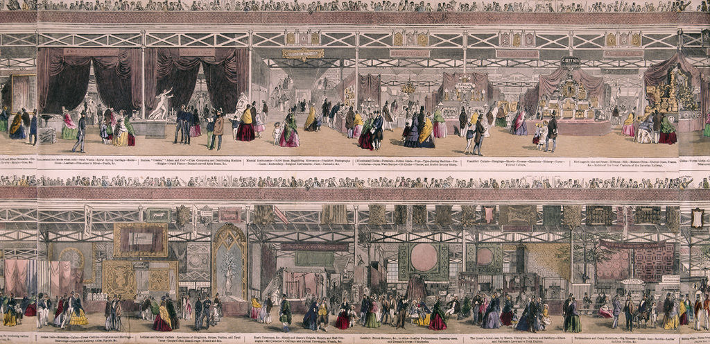Detail of Great Exhibition, Crystal Palace, Hyde Park, London by Anonymous