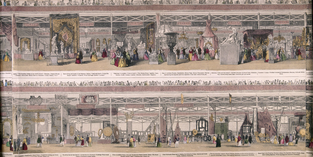 Detail of Great Exhibition, Crystal Palace, Hyde Park, London by Anonymous