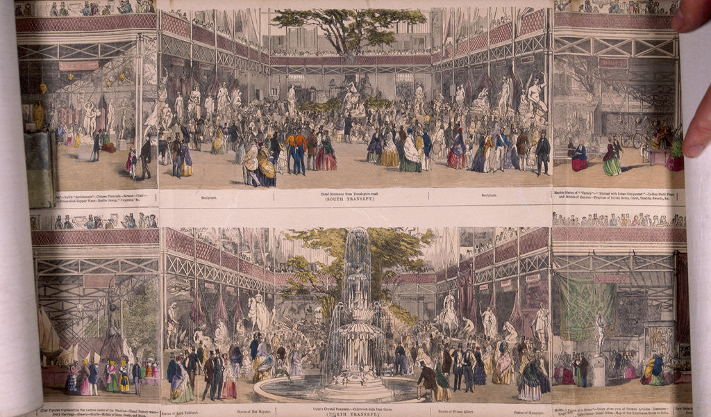 Detail of Great Exhibition, Crystal Palace, Hyde Park, London by Anonymous