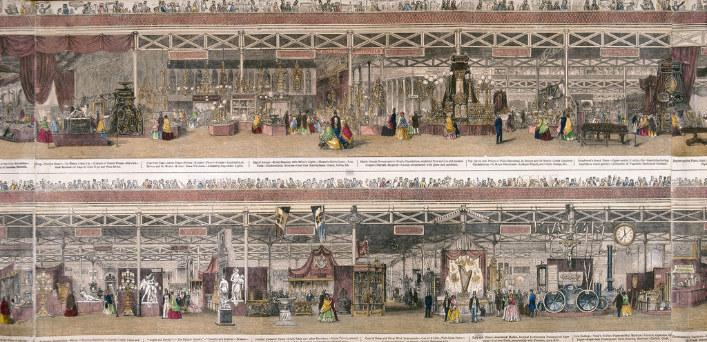 Detail of Great Exhibition, Crystal Palace, Hyde Park, London by Anonymous