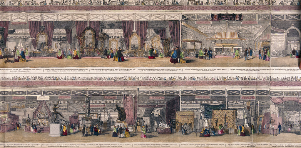 Detail of Great Exhibition, Crystal Palace, Hyde Park, London by Anonymous