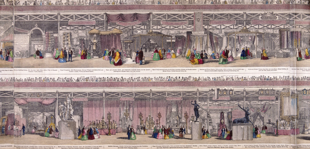 Detail of Great Exhibition, Crystal Palace, Hyde Park, London by Anonymous