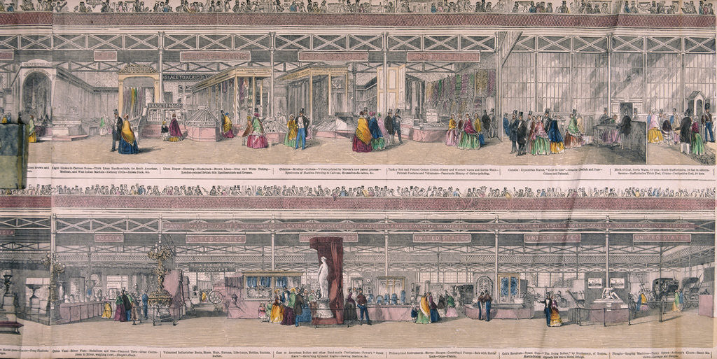 Detail of Great Exhibition, Crystal Palace, Hyde Park, London by Anonymous