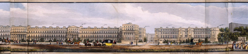 Detail of Panoramic view of the area around Regent's Park, London by Anonymous